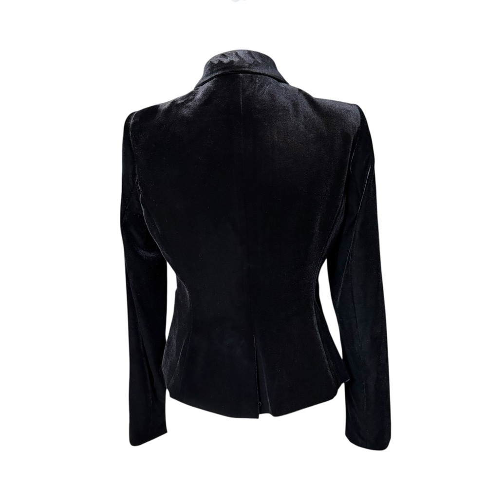 Calvin Klein Women's Black Fully Lined Velvet Blazer Size 8P - Picture 3 of 6